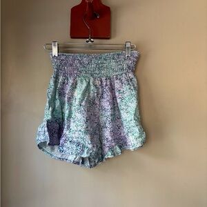 Wild Fable Blue/Green/Purple Floral Ruffle Mini Shorts S